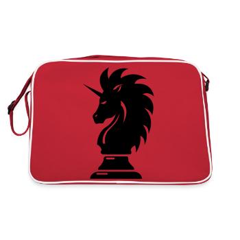 Springer Chess Horse Unicorn - Retro Bag - red/white - Back