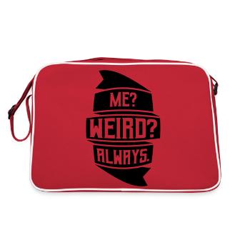 Me Weird Always - Retro Tasche - Rot/Weiß - Hinten