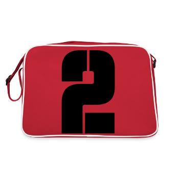 2 - Retro Tasche - Rot/Weiß - Hinten