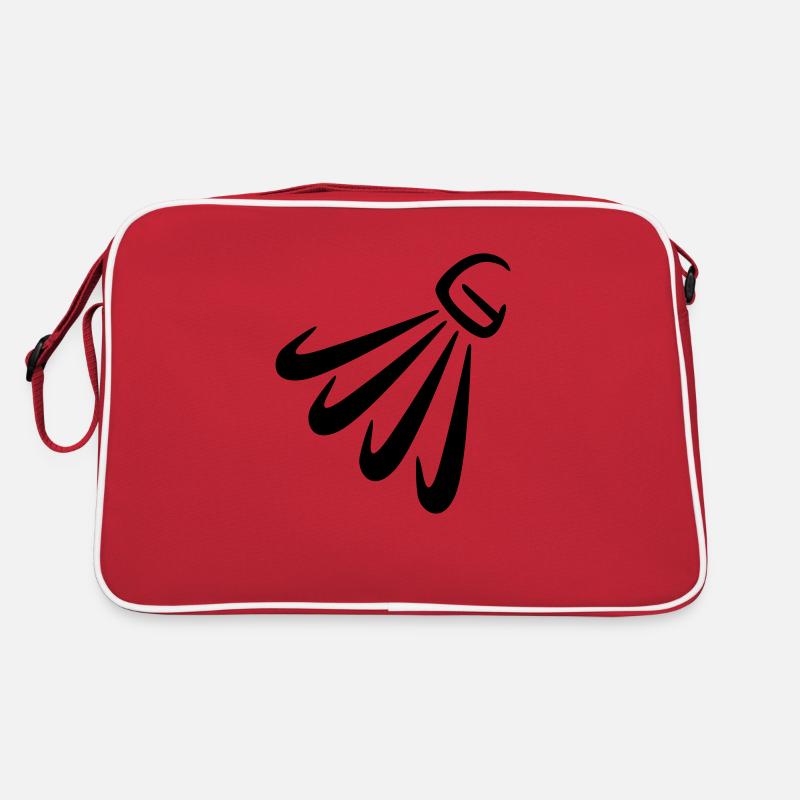 Badminton - Retro Tasche - Rot/Weiß