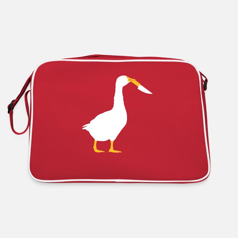 Gefährliche bewaffnete Gans Retro Tasche