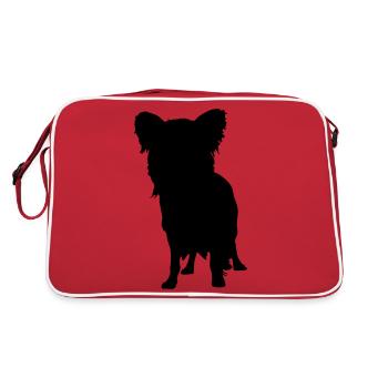 Vector dog Silhouette - Sac Retro - rouge/blanc - Dos