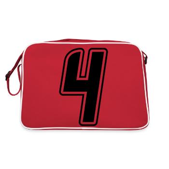 Numéro 4 - Sac Retro - rouge/blanc - Dos