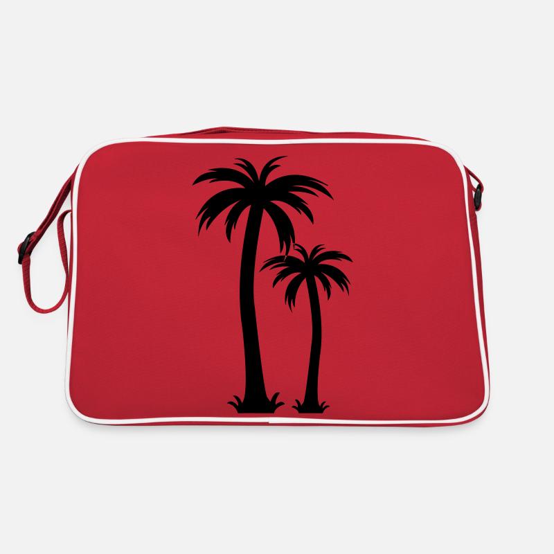 palmen - Retro Tasche - Rot/Weiß
