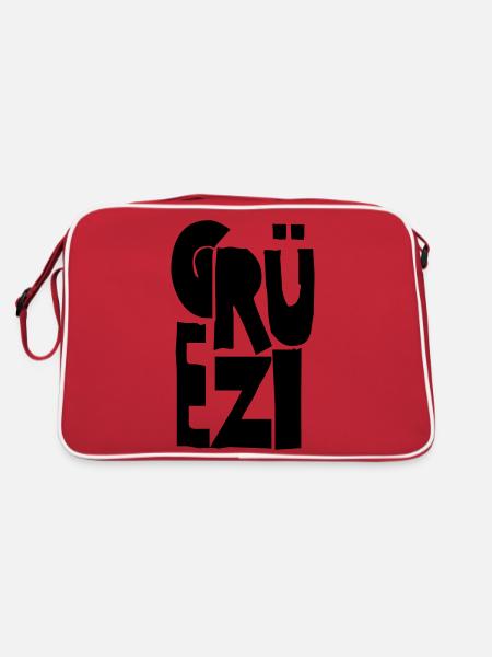 Gruezi - Retro Tasche - Rot/Weiß - Hinten