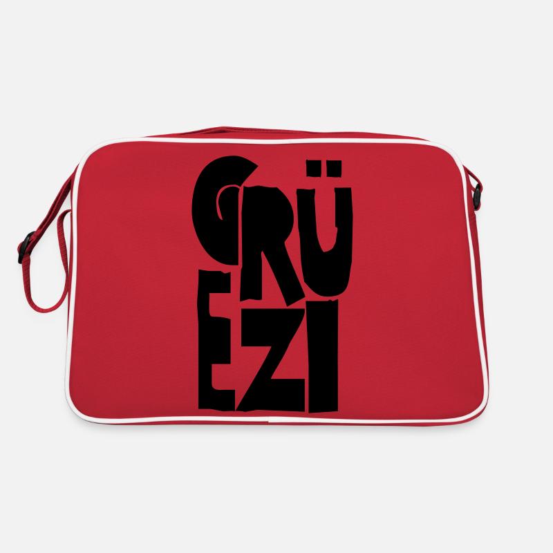 Gruezi - Retro Tasche - Rot/Weiß