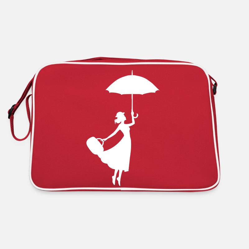 frau regenschirm Retro Tasche