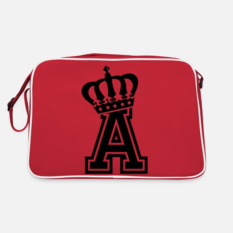 Buchstabe A - Retro Tasche - Rot/Weiß