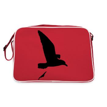 Moeve_scheiss - Retro Tasche - Rot/Weiß - Hinten