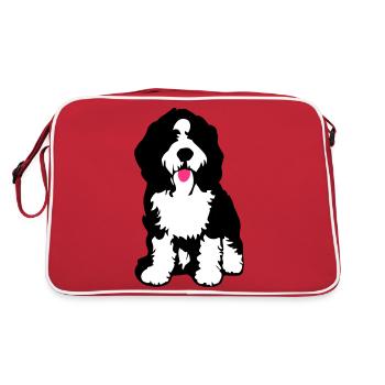 Bernedoodle - Retro Bag - red/white - Back