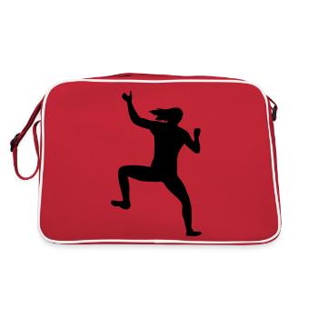 Freiheit in der Kletterwand - Retro Tasche - Rot/Weiß - Hinten