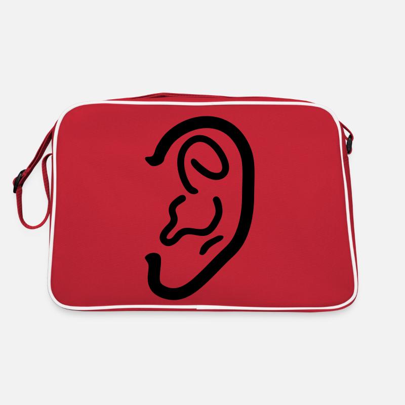 Ohr Line - Retro Tasche - Rot/Weiß