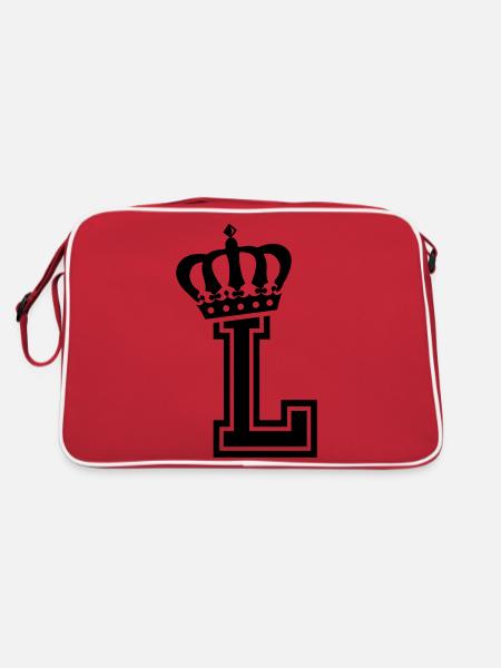 Letter L - Retro Bag - red/white - Back