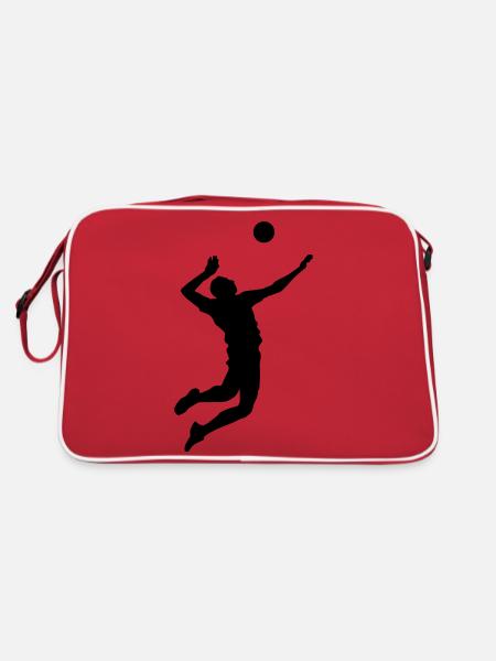 shirt Volleyball - Volleyball de plage T-shirt - Équipe - Sac Retro - rouge/blanc - Dos