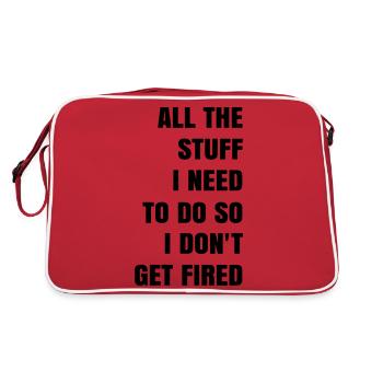 all the stuff i need to do so i dont get fired - Retro Bag - red/white - Back
