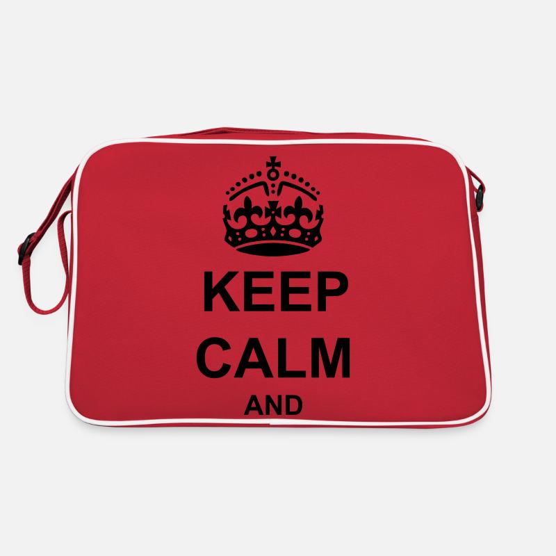 KEEP CALM AND DEIN TEXT Retro Tasche