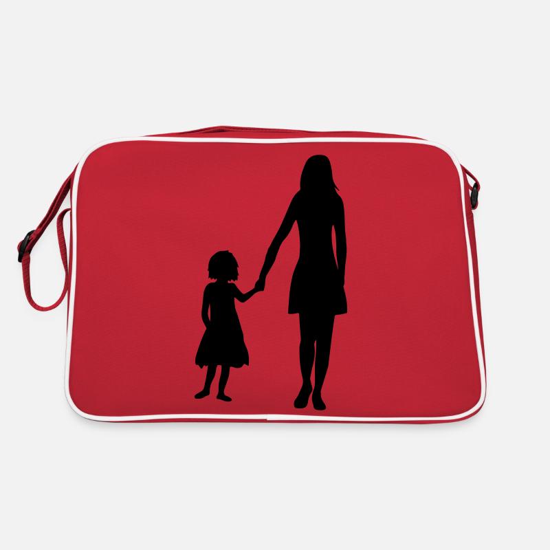 muttertag mutter mama und tochter muttertag kind m Retro Tasche