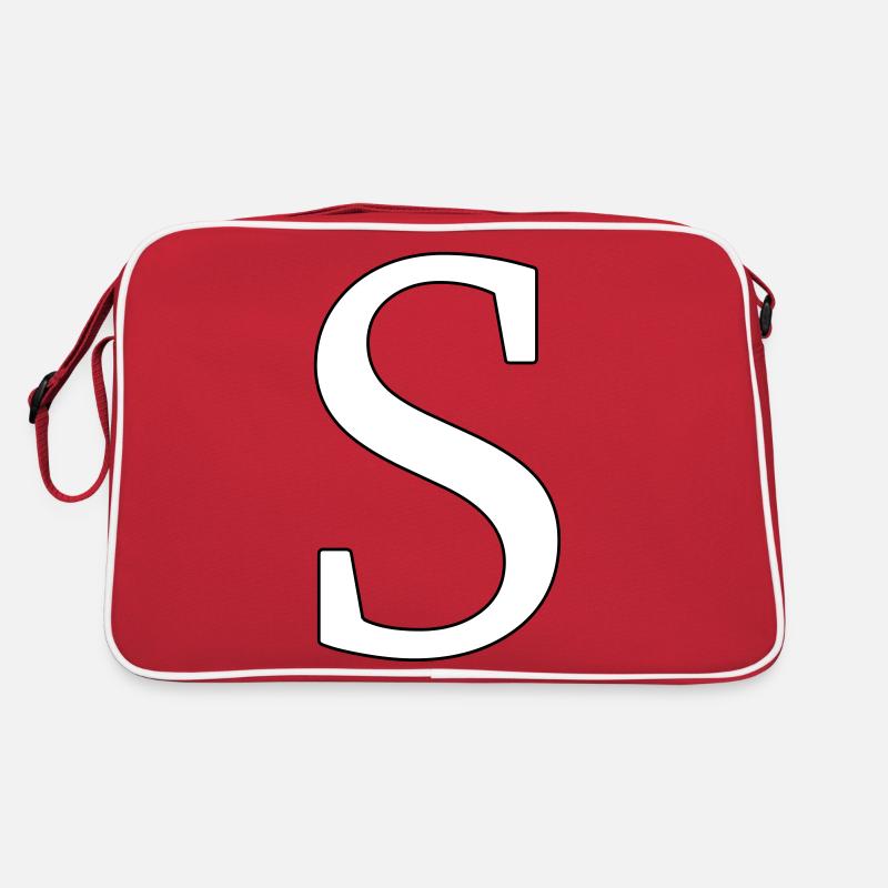 Letter S Initial letter Retro Bag