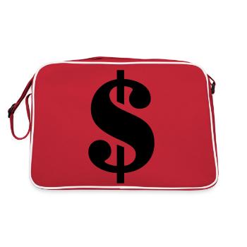 signe du dollar - Sac Retro - rouge/blanc - Dos