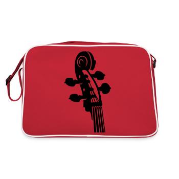 cou violoncelle / Cello neck (B, 1c) - Sac Retro - rouge/blanc - Dos