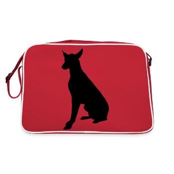 Vector dog Silhouette - Sac Retro - rouge/blanc - Dos