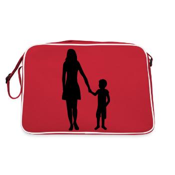 fils d'amour fête des mères maman et mère garçon - Sac Retro - rouge/blanc - Dos