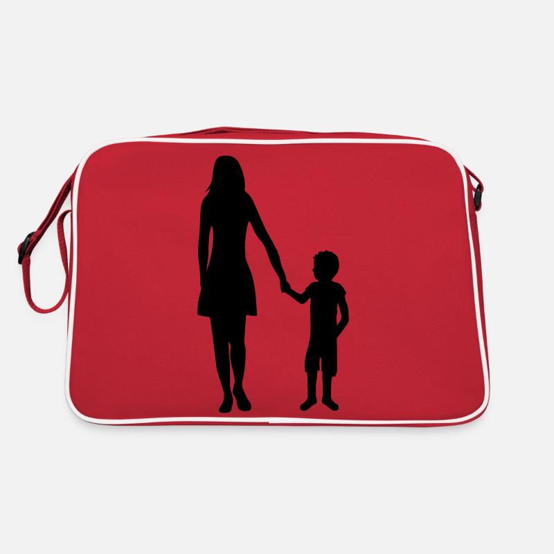 liebe sohn mutter muttertag mama und junge muttert Retro Tasche