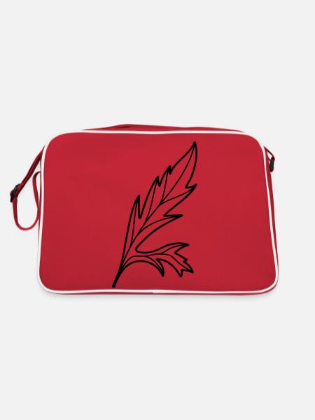 Poppy Flower - Retro Bag - red/white - Back