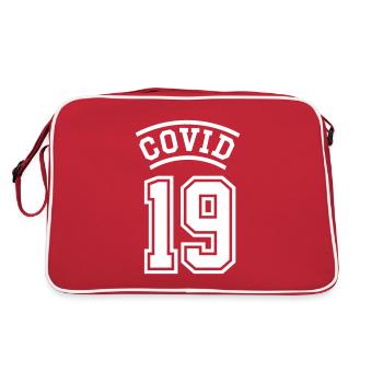 Covid-19 Funny Corona Quarantine Shirt Number - Sac Retro - rouge/blanc - Dos