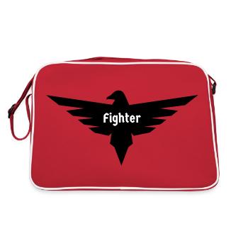 Adler Fighter - Retro Tasche - Rot/Weiß - Hinten