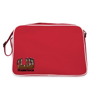 Regulars' table black - Retro Bag - red/white - Back