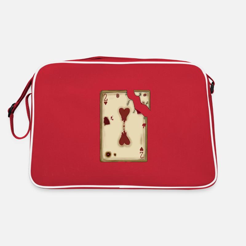 Carte déchirée - Sac Retro - rouge/blanc
