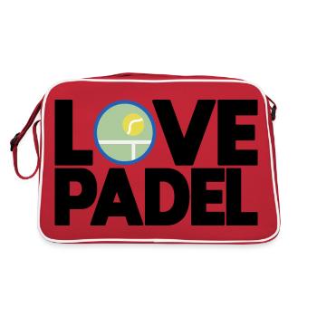Padel - Geschenk für Padelliebhaber - Retro Tasche - Rot/Weiß - Hinten