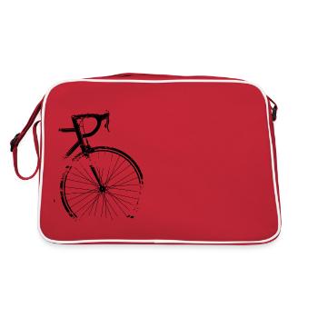 Road Bike Grunge Look - Retro Bag - red/white - Back