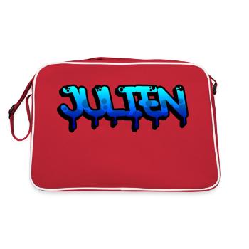 Graffiti first name Julien - Retro Bag - red/white - Back