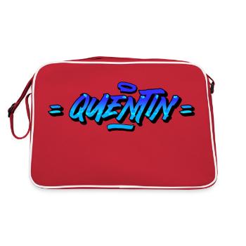 Graffiti Prénom Quentin - Sac Retro - rouge/blanc - Dos