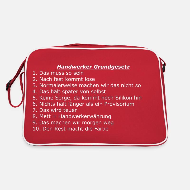 Handwerker Grundgesetz Retro Tasche
