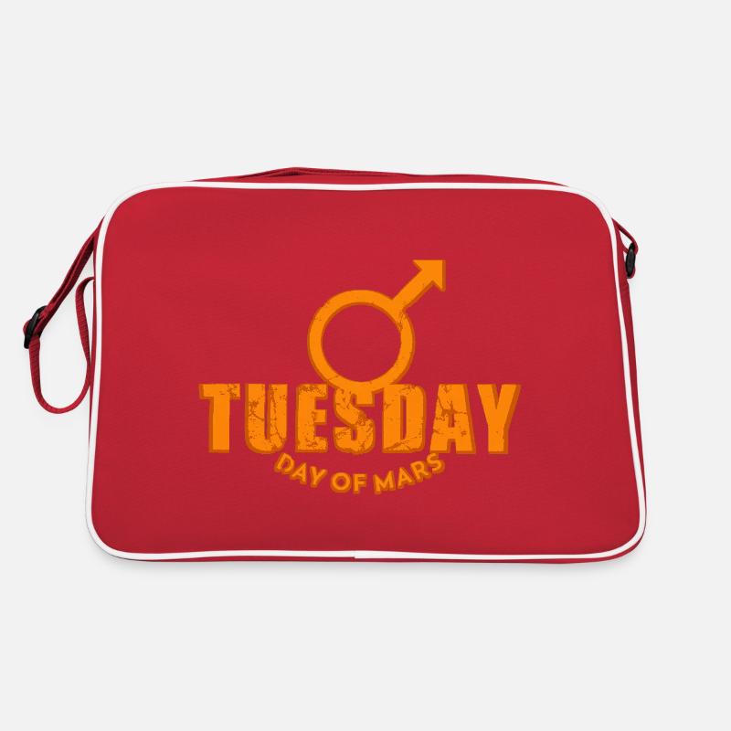 Mardi Mardi Mars En semaine orange look usé Sac Retro