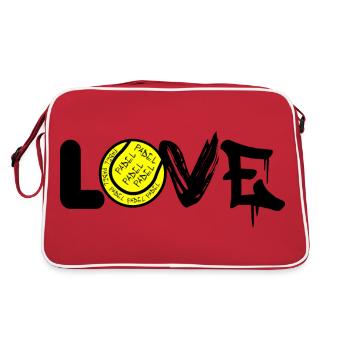 Padel - Gift for padel player - Retro Bag - red/white - Back