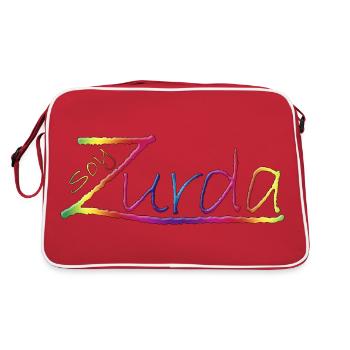 Je suis gaucher - Sac Retro - rouge/blanc - Dos