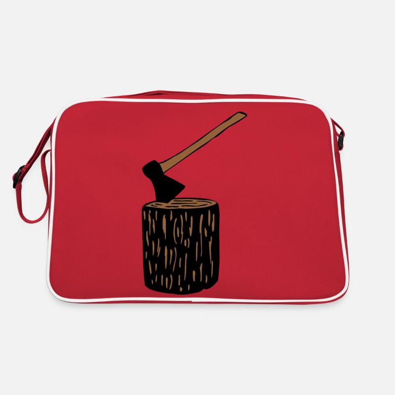 Ax and tree trunk Retro Bag