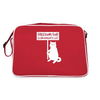 Liberté pour le chat de Schrodinger, chemise sarcastique - Sac Retro - rouge/blanc - Dos