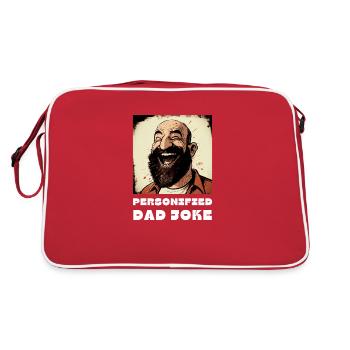 Blague de papa personnifiée - Chemise de papa sarcastique - Sac Retro - rouge/blanc - Dos