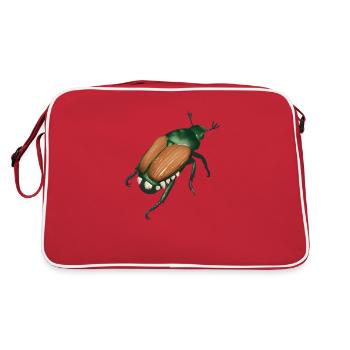 Popillia japonica - une espèce envahissante - Sac Retro - rouge/blanc - Dos