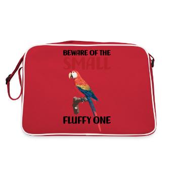 Papagei - Retro Tasche - Rot/Weiß - Hinten