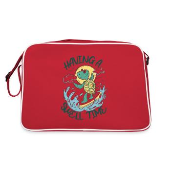 Surf - Avoir un temps de houle - Sac Retro - rouge/blanc - Dos