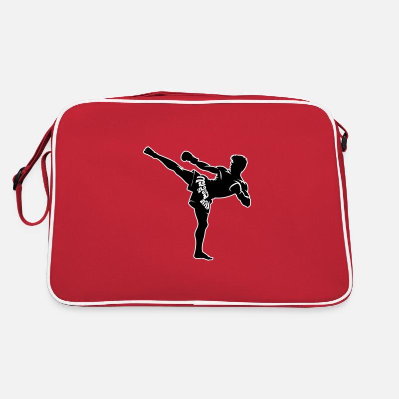 Muay Thai Kämpfer Design Retro Tasche