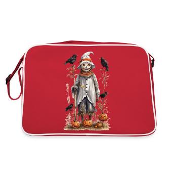 Épouvantail automnal Halloween esthétique - Sac Retro - rouge/blanc - Dos