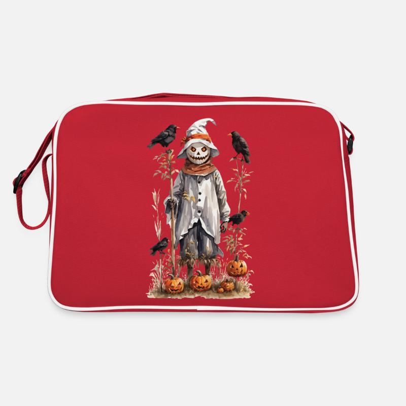 Herbstliche Vogelscheuche Halloween Ästhetik Retro Tasche