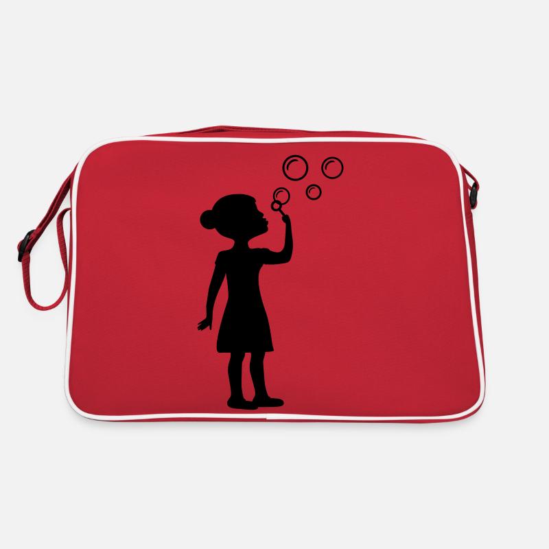Seifenblasen - Retro Tasche - Rot/Weiß